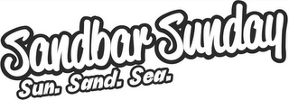 SANDBAR SUNDAY SUN. SAND. SEA. logo