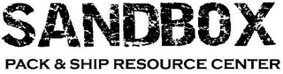 SANDBOX PACK & SHIP RESOURCE CENTER logo