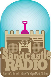 SANDCASTLE RADIO AMERICA'S HOTTEST ONLINE VARIETY AND MUSIC STATION logo