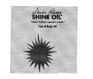 SANDRA RATCLIFF SHINE OIL "NATURE'S BRILLIANCE CAPTURED IN A BOTTLE." HAIR & BODY OIL logo
