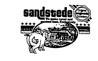 SANDSTEDE ORIGINAL SANDSTEDE SCHINKEN WE MAKE CURED AND SMOKED HAM. EXCLUSIVELY. logo