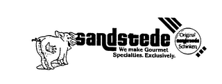 SANDSTEDE WE MAKE GOURMET SPECIALTIES. EXCLUSIVELY. ORIGINAL SANDSTEDE SCHINKEN logo
