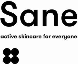 SANE ACTIVE SKINCARE FOR EVERYONE logo