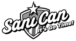SANI CAN IT'S GO TIME! logo