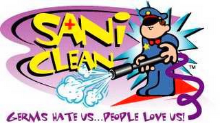 SANI CLEAN GERMS HATE US...PEOPLE LOVE US! logo