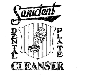 SANIDENT DENTAL PLATE CLEANSER logo