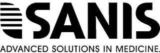 SANIS ADVANCED SOLUTIONS IN MEDICINE. logo