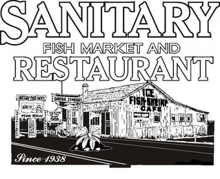 SANITARY FISH MARKET AND RESTAURANT SINCE 1938 logo