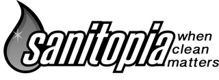 SANITOPIA WHEN CLEAN MATTERS logo