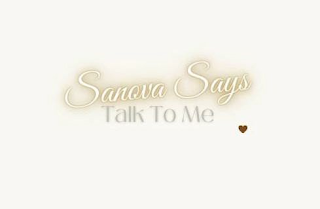 SANOVA SAYS TALK TO ME logo