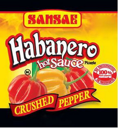 SANSAE HABANERO HOT SAUCE PICANTE CRUSHED PEPPER logo