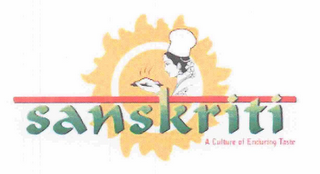 SANSKRITI A CULTURE OF ENDURING TASTE logo