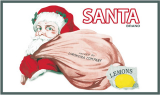 SANTA BRAND PACKED BY LIMONEIRA COMPANY LEMONS logo