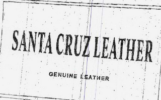SANTA CRUZ LEATHER GENUINE LEATHER logo