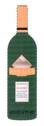 SANTA LUCIA MALBEC ARGENTINA FULL FLAVOURED. FRUITY RED WINE WITH SPICE AND BERRY NOTES ARGENTINE logo