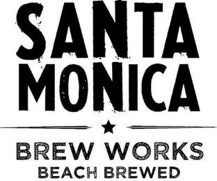 SANTA MONICA BREW WORKS BEACH BREWED logo