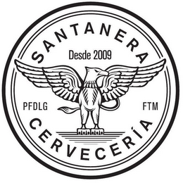 SANTANERA DESDE 2009 PFDLG FTM CERVECERÍA logo