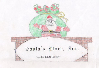SANTA'S PLACE, INC. ...."SEE SANTA FIRST!!!" logo