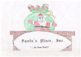 SANTA'S PLACE, INC. "... SEE SANTA FIRST!!" logo