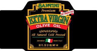 SANTINI PREMIUM EXTRA VIRGIN OLIVE OIL ALL NATURAL COLD PRESSED IMPORTED FROM ITALY NO TRANS FAT logo