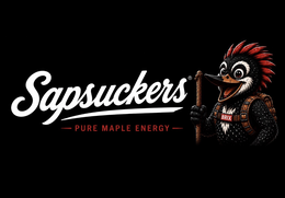 SAPSUCKERS PURE MAPLE ENERGY BRIX logo