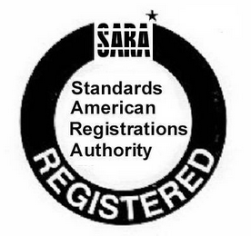 SARA STANDARDS AMERICAN REGISTRATIONS AUTHORITY REGISTERED logo