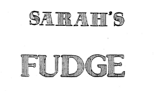 SARAH'S FUDGE logo
