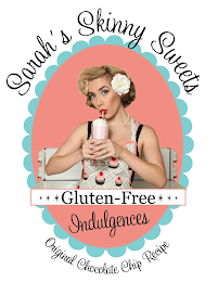 SARAH'S SKINNY SWEETS GLUTEN-FREE INDULGENCES ORIGINAL CHOCOLATE CHIP RECIPE logo