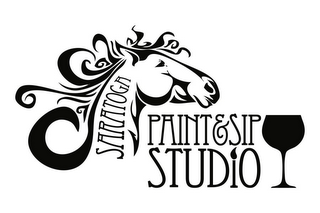 SARATOGA PAINT & SIP STUDIO logo