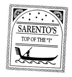 SARENTO'S TOP OF THE "I" logo