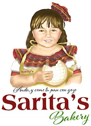 SARITA'S BAKERY ANDA, Y COME TU PAN CON GOZO SARITA'S BAKERY logo