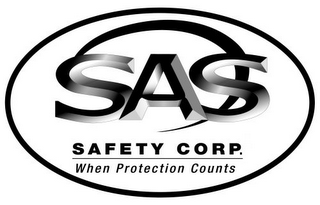 SAS SAFETY CORP. WHEN PROTECTION COUNTS logo
