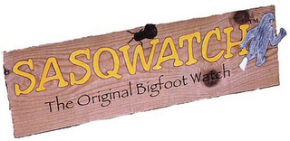SASQWATCH THE ORIGINAL BIG FOOT WATCH logo