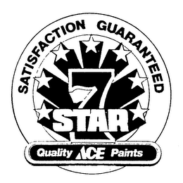 SATISFACTION GUARANTEED STAR 7 QUALITY ACE PAINTS logo