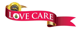 SATISFACTION GURANTEED 100% LOVE CARE logo