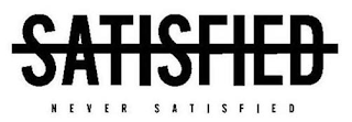 SATISFIED NEVER SATISFIED logo