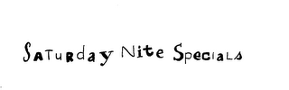 SATURDAY NITE SPECIALS logo