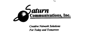 SATURN COMMUNICATIONS, INC. CREATIVE NETWORK SOLUTIONS FOR TODAY AND TOMORROW logo