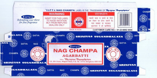 "'SATYA NAG CHAMPA LABEL IS THE TRADEMARK OF SHRINIVAS SUGANDHALAYA'" SATYA REKINDLING YOUR THIRST FOR FINE FRAGRANCE S SSS SHRINIVAS SUGANDHALAYA SRINIVAS SUGANDHALAYA SATYA NAG CHAMPA QUALITY ACCEPTED WORLD WIDE SATYA NAG CHAMPA SHRINIVAS SUGANDHALAYA EXPORT QUALITY logo