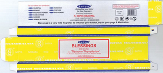 SATYA NAG CHAMPA TRY OUR OTHER NEW PRODUCTS: SATYA CELESTIAL MIDNIGHT PATCHOULI FOREST SANDALWOOD SUNRISE JASMINE BLOSSOM ROMANCE FORTUNE RAIN FOREST SATYA REKINDLING YOUR THIRST FOR FINE FRAGRANCE BLESSINGS IS A VERY MILD FRAGRANCE TO ENHANCE YOUR HABITAT, TRY FOR YOUR YOGA AND MEDITATION. S SSS SHRINIVAS SUGANDHALAYA SATYA SAIBABA NAG CHAMPA SRINIVAS SUGANDHALAYA SATYA BLESSINGS SHRINIVAS SUGANDHALAYA logo