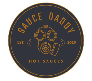 SAUCE DADDY HOT SAUCES EST. 2020 logo