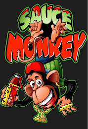 SAUCE MONKEY SAUCE DA SAUCE STR8 SAUCE MONKEY logo