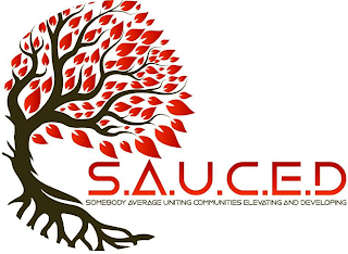 S.A.U.C.E.D. SOMEBODY AVERAGE UNITING COMMUNITIES ELEVATING AND DEVELOPING logo
