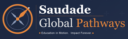 SAUDADE GLOBAL PATHWAYS EDUCATION IN MOTION. IMPACT FOREVER. logo