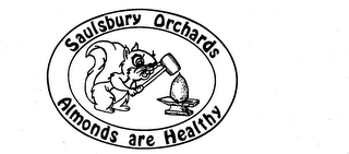 SAULSBURY ORCHARDS ALMONDS ARE HEALTHY logo
