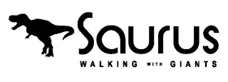 SAURUS WALKING WITH GIANTS logo