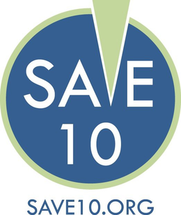SAVE 10 SAVE10.ORG logo