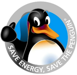 SAVE ENERGY, SAVE THE PENGUIN logo