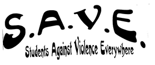 S.A.V.E. STUDENTS AGAINST VIOLENCE EVERYWHERE logo