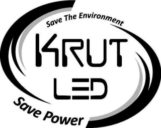 SAVE THE ENVIRONMENT KRUT LED SAVE POWER logo